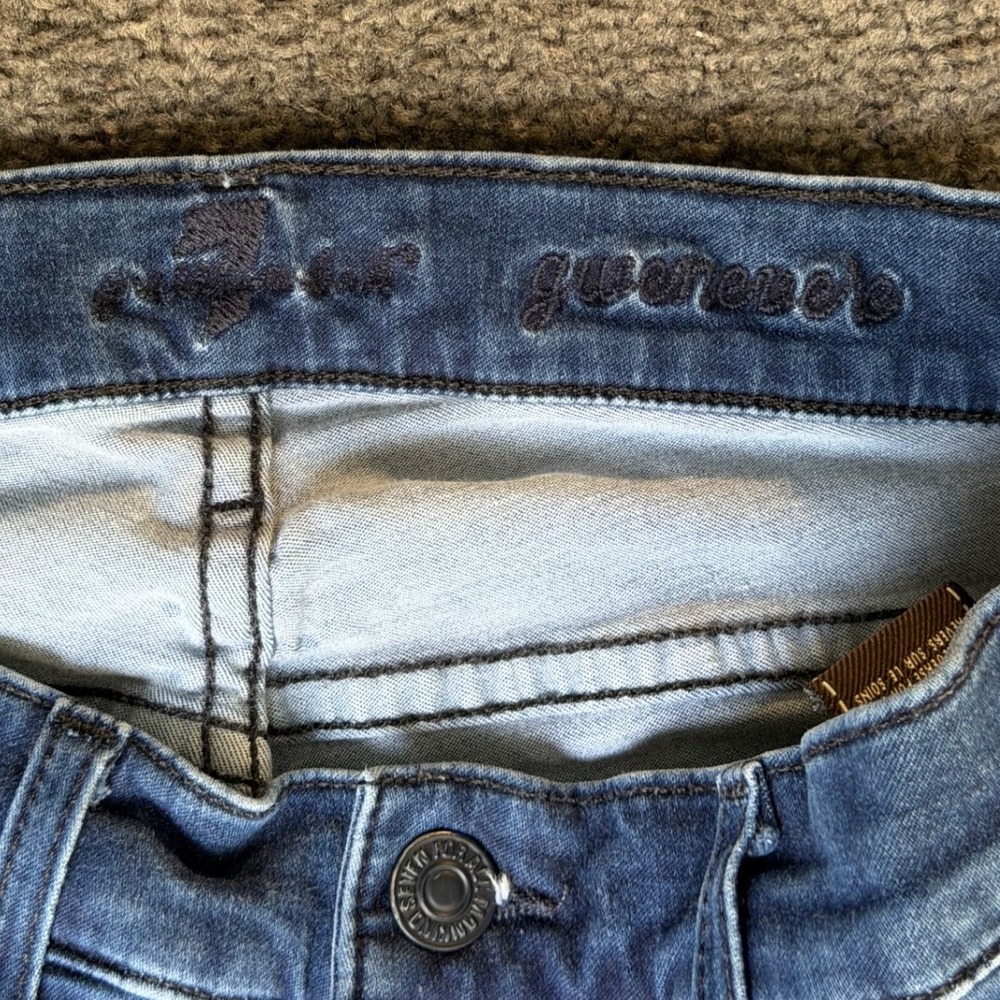 7 For All Mankind Gwenevere Skinny Jeans Dark Wash Blue Low Rise Denim 27 - Picture 3 of 11